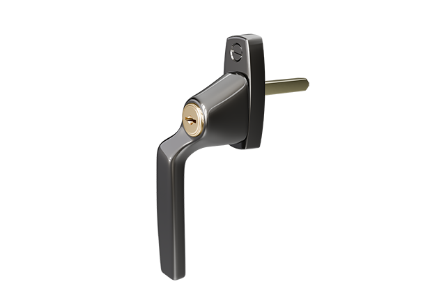 AH804 raamkruk Polished Black Nickel linkshandig
