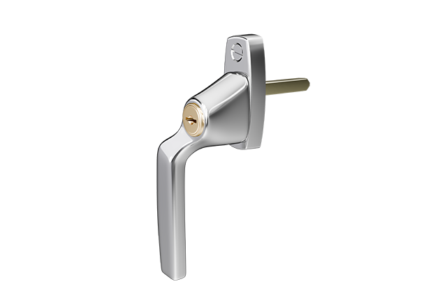 AH804 raamkruk Polished Silver linkshandig
